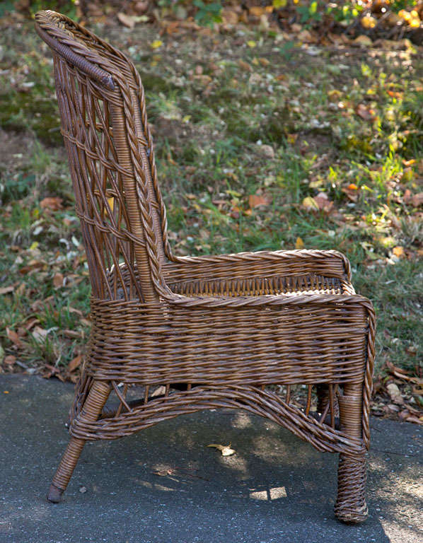 Antique Wicker Side Chair at 1stDibs antique wicker chairs for sale