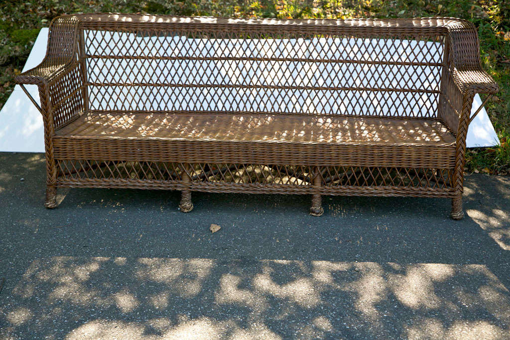 Antique Bar Harbor Wicker Sofa at 1stDibs