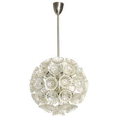 Austrian Faceted Crystal Flower Chandelier Austrian Faceted Crystal Flower Chandelier