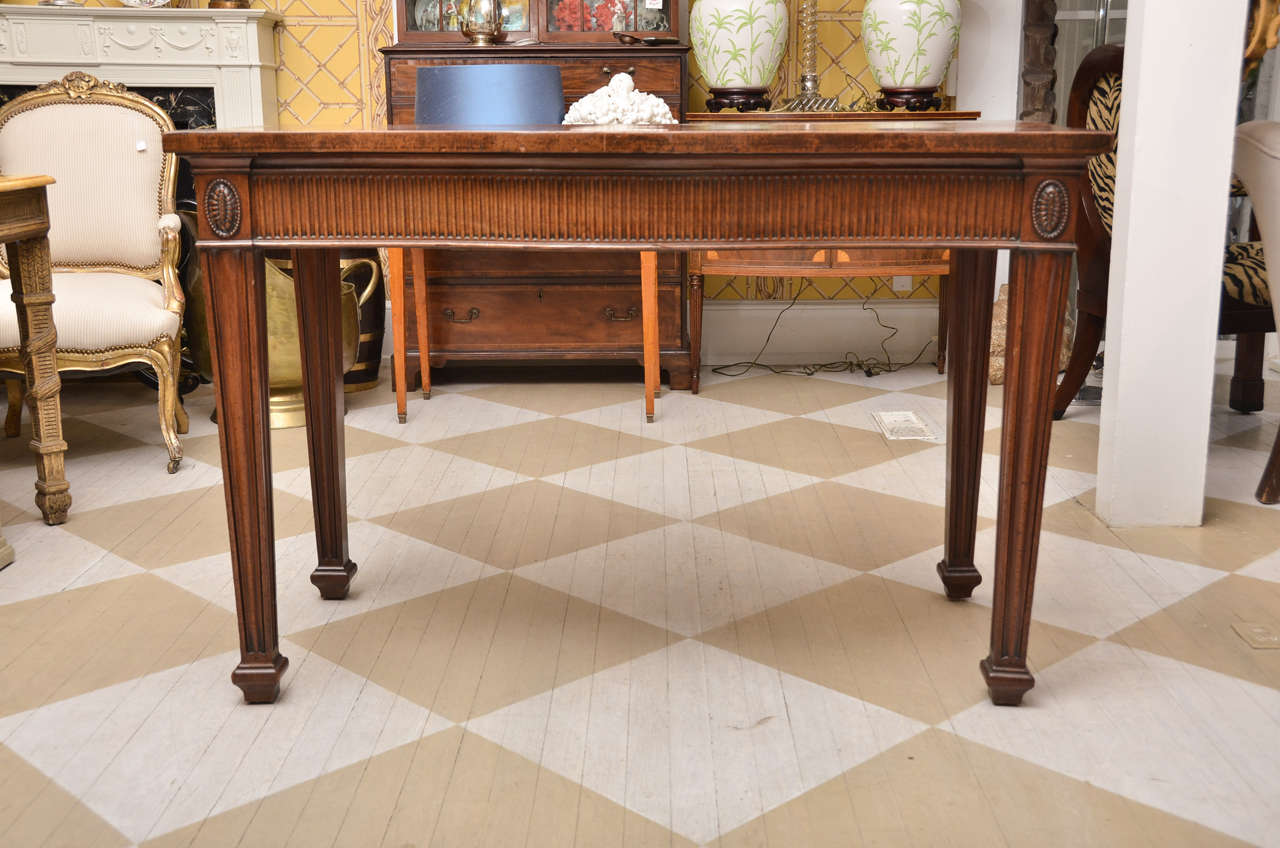 18th century English Georgian mahogany serpentine server or console.