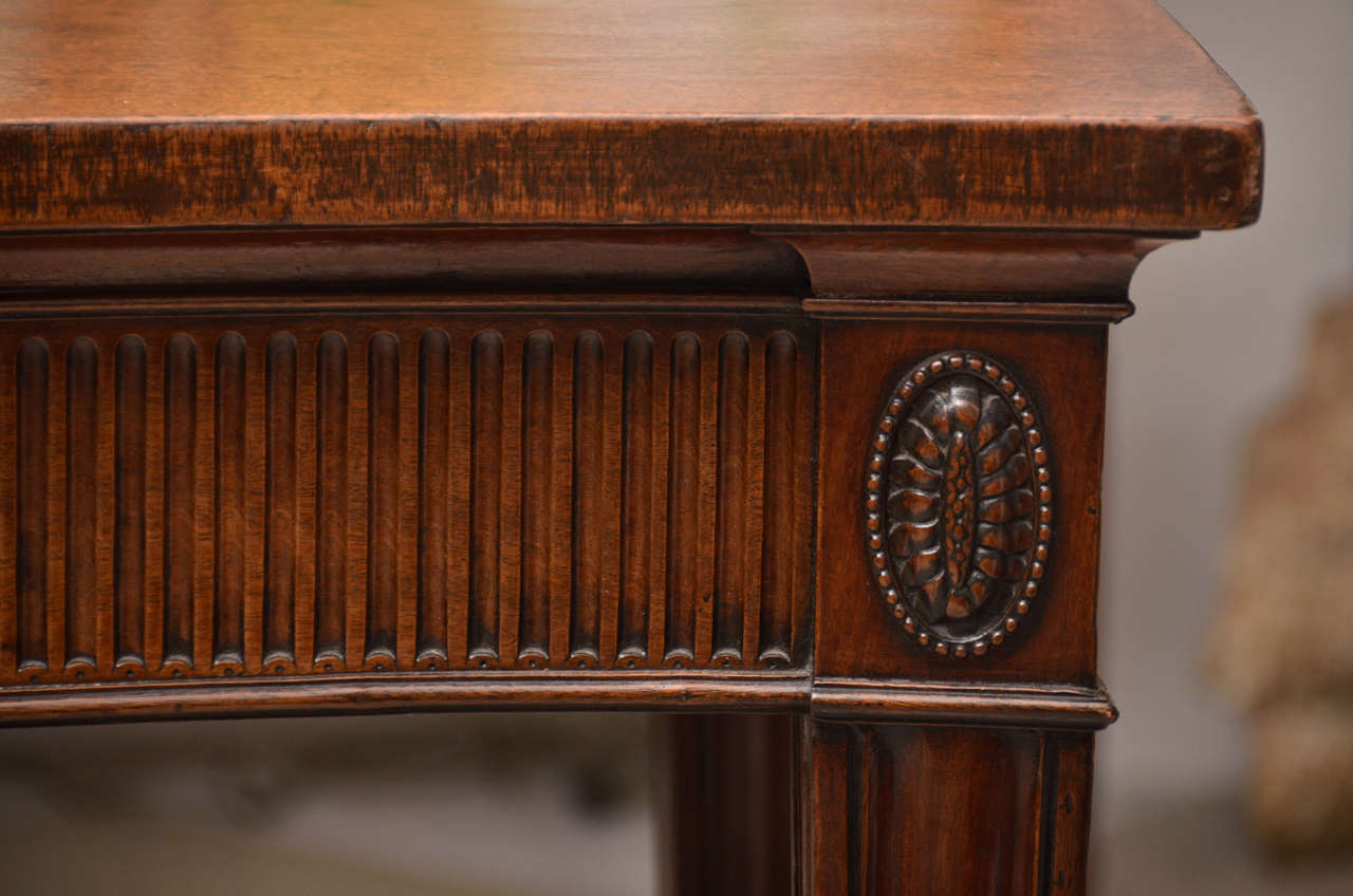 18th Century and Earlier 18th Century English Georgian Mahogany Serpentine Server or Console