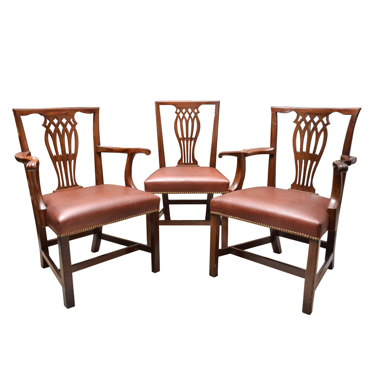 Late 18th-Early 19th Century English Set of 12 Mahogany Dining Chairs