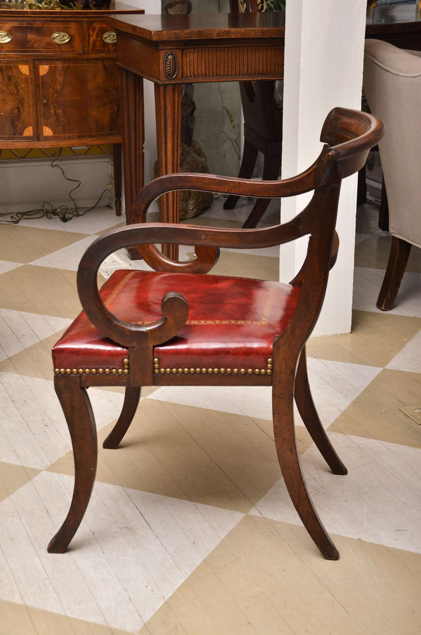 Circa 1900, English Regency Style Set of Six Mahogany Dining Chairs 3
