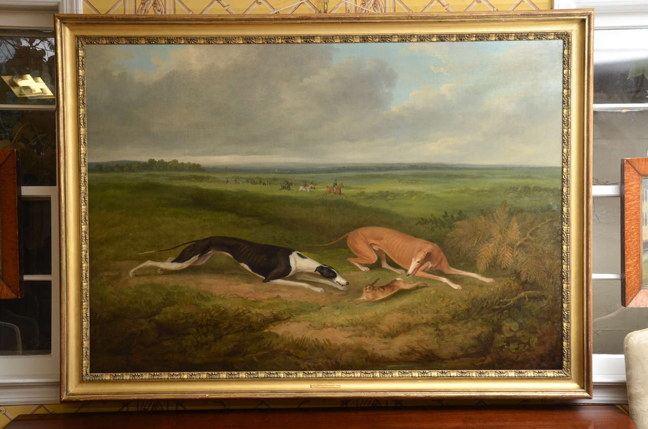 19th century English painting of dogs by James Barenger.

Provenance: Newhouse Gallery Exhibition London.