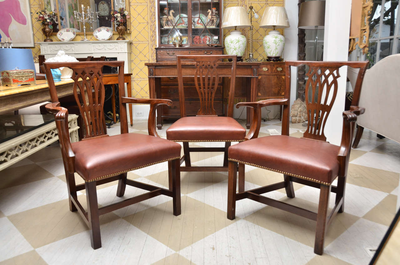 Late 18thEarly 19th Century English Set of 12 Mahogany Dining Chairs