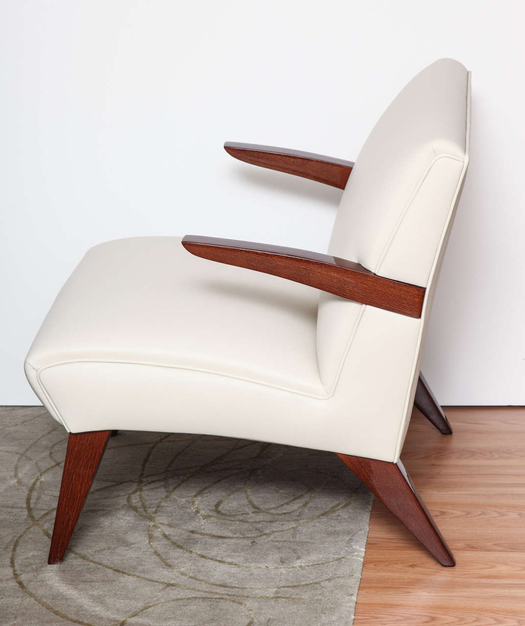 American Pair of Art Deco Streamline Lounge Chairs