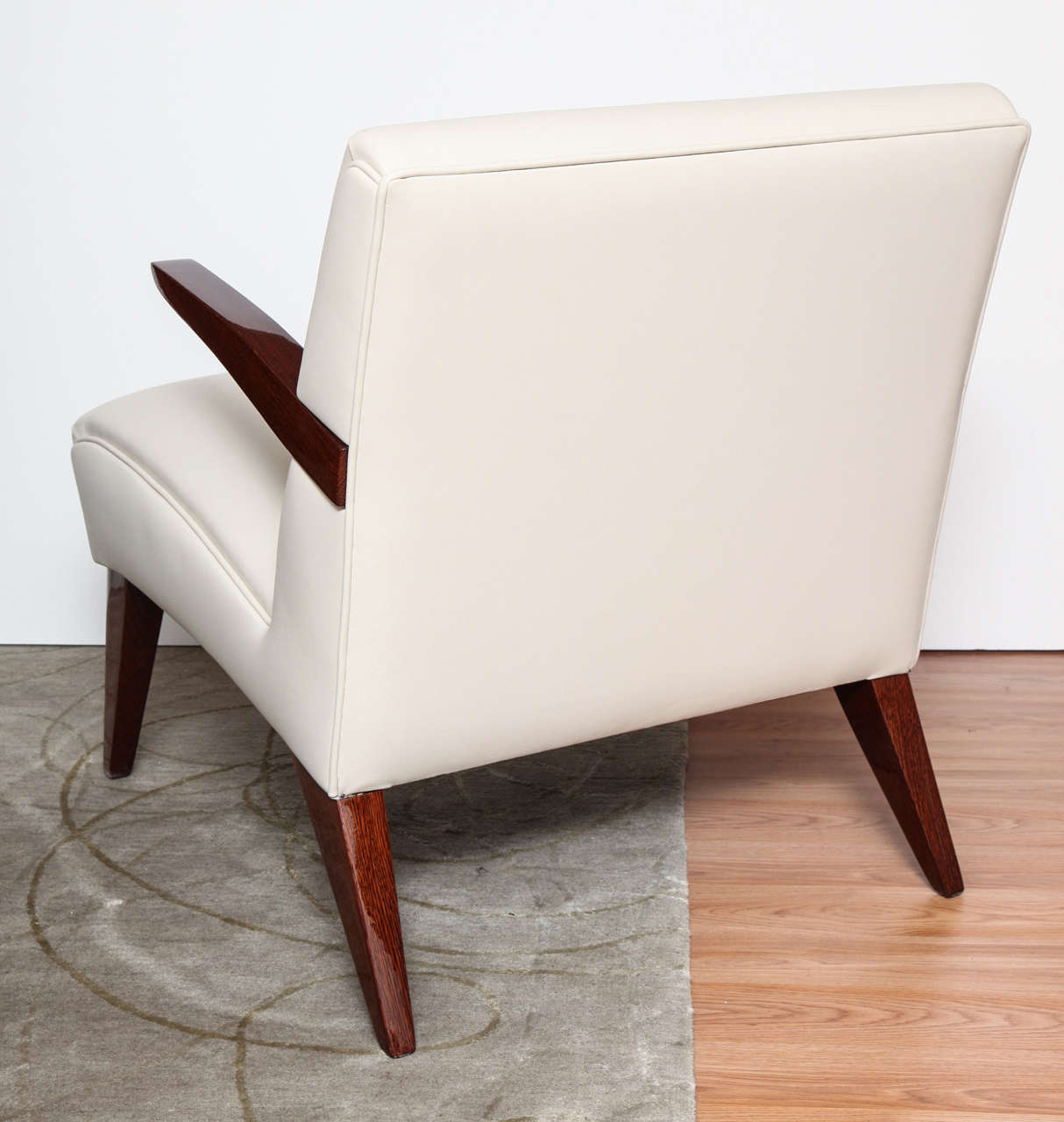 Maple Pair of Art Deco Streamline Lounge Chairs