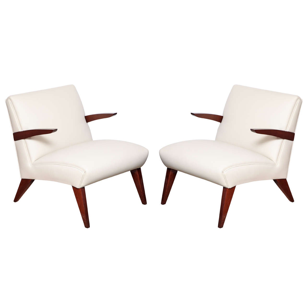 Pair of Art Deco Streamline Lounge Chairs