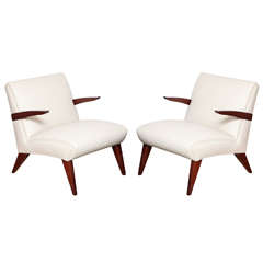 Pair of Art Deco Streamline Lounge Chairs