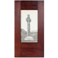 Sydney Pitcher "St. Martin's Cross Iona" Arts & Crafts photograph c. 1900