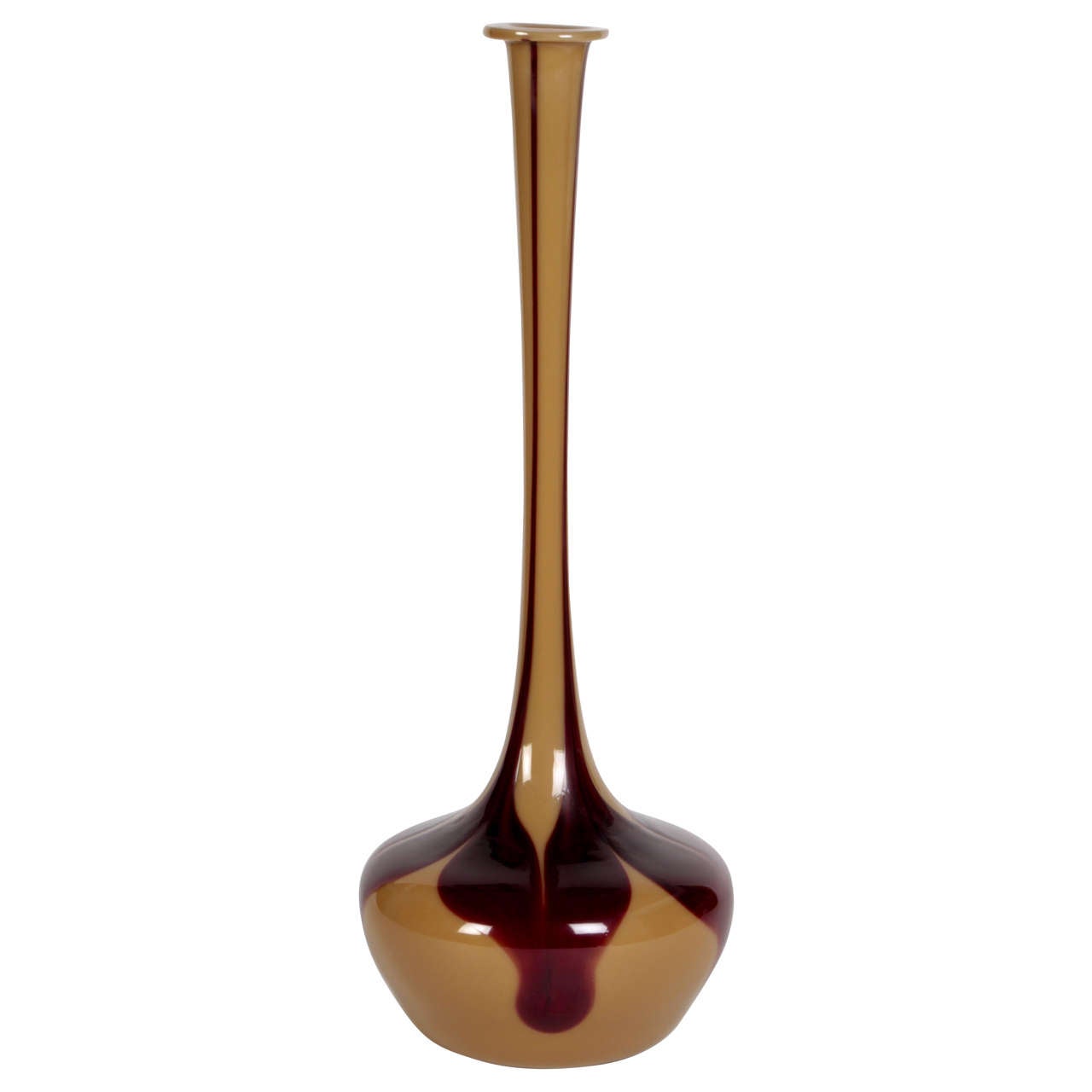 Val Saint-Lambert "Oignon de Jemeppe" Belgian Art Nouveau art glass vase  c.1900 For Sale