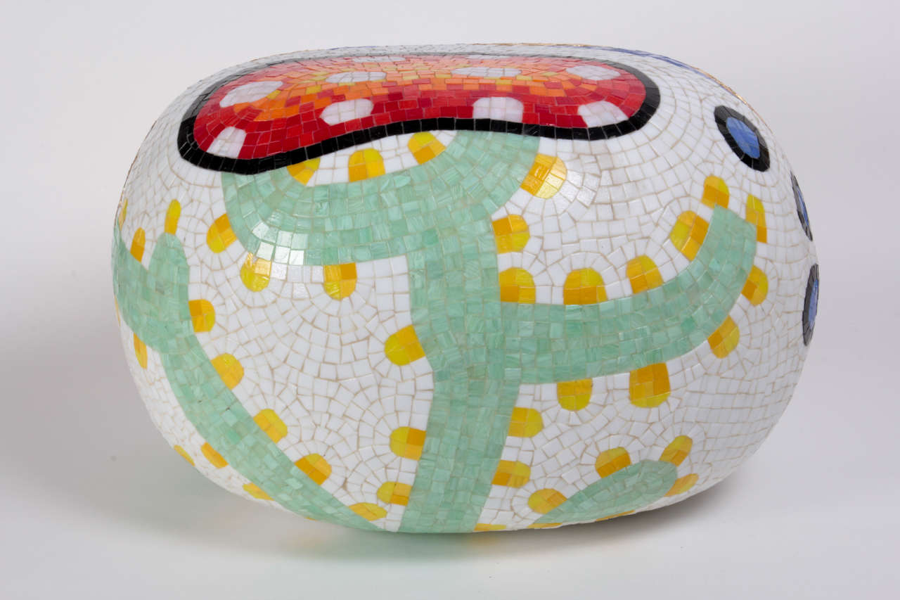 MARCEL WANDERS (1963-) The Netherlands

“One morning they woke up” mosaic occasional table or stool 2004

Gilt and lively colored glass mosaic, fiberglass body

Marcel Wanders (1963) grew up in Boxtel, the Netherlands, and graduated at the