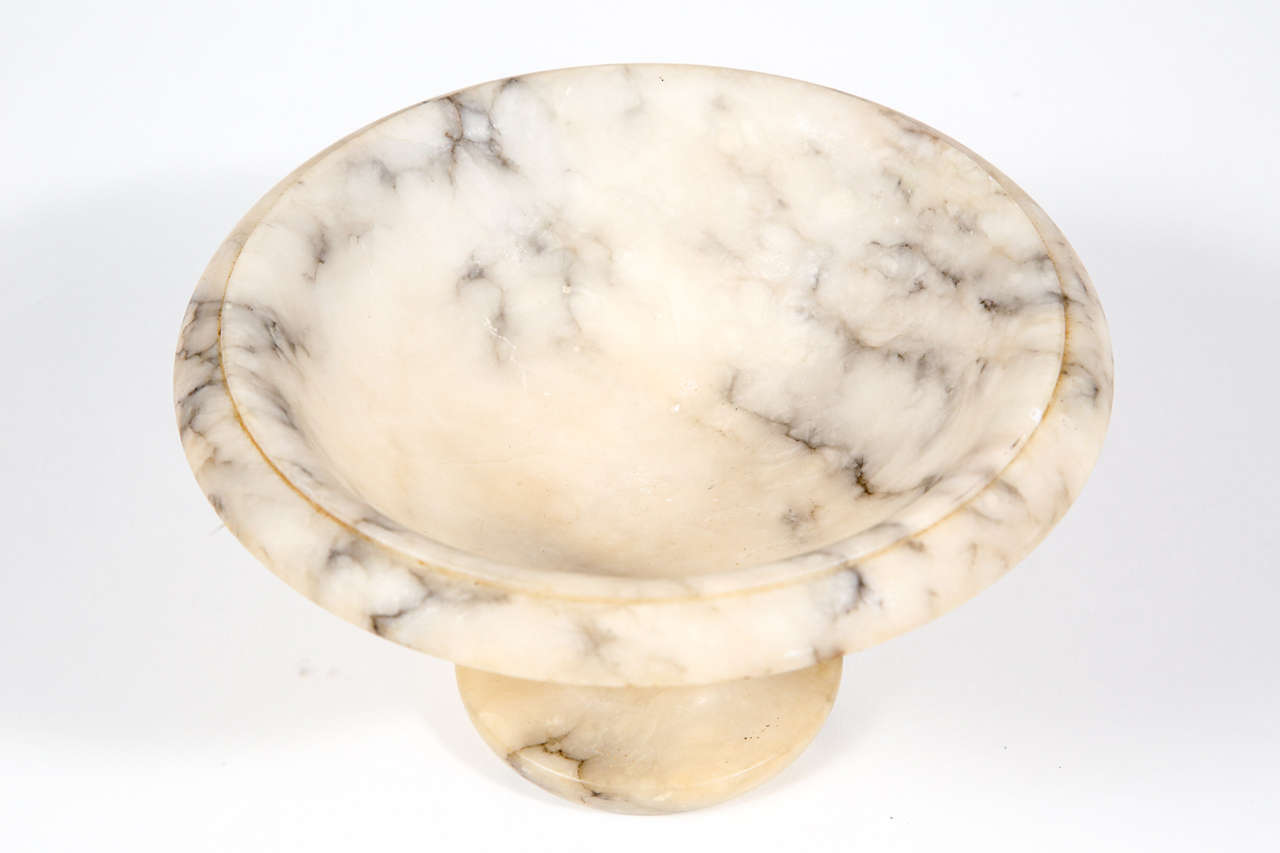 Petite Stone Pedestal Bowl In Excellent Condition In Los Angeles, CA