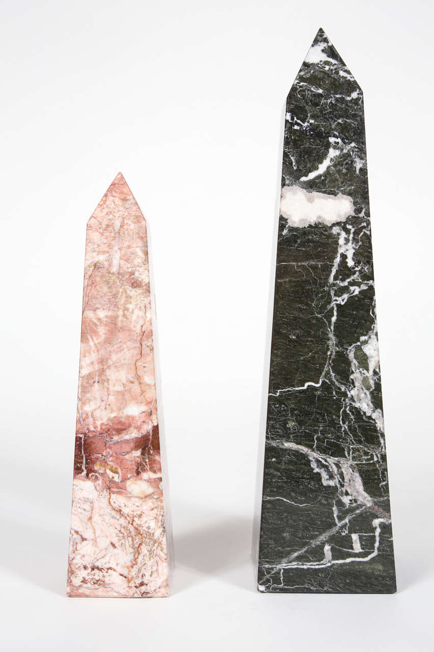 Pair of Marble Obelisks