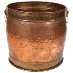 Vintage Hammered Copper Pot