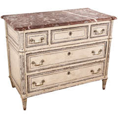 18th c. Marble Top Commode