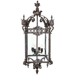 Antique Italian Iron Hanging Lantern