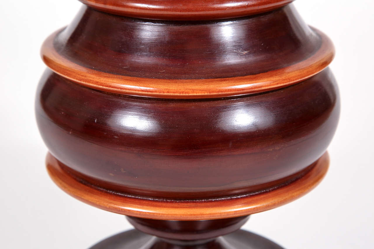Turned Wooden Vase In Good Condition For Sale In Los Angeles, CA