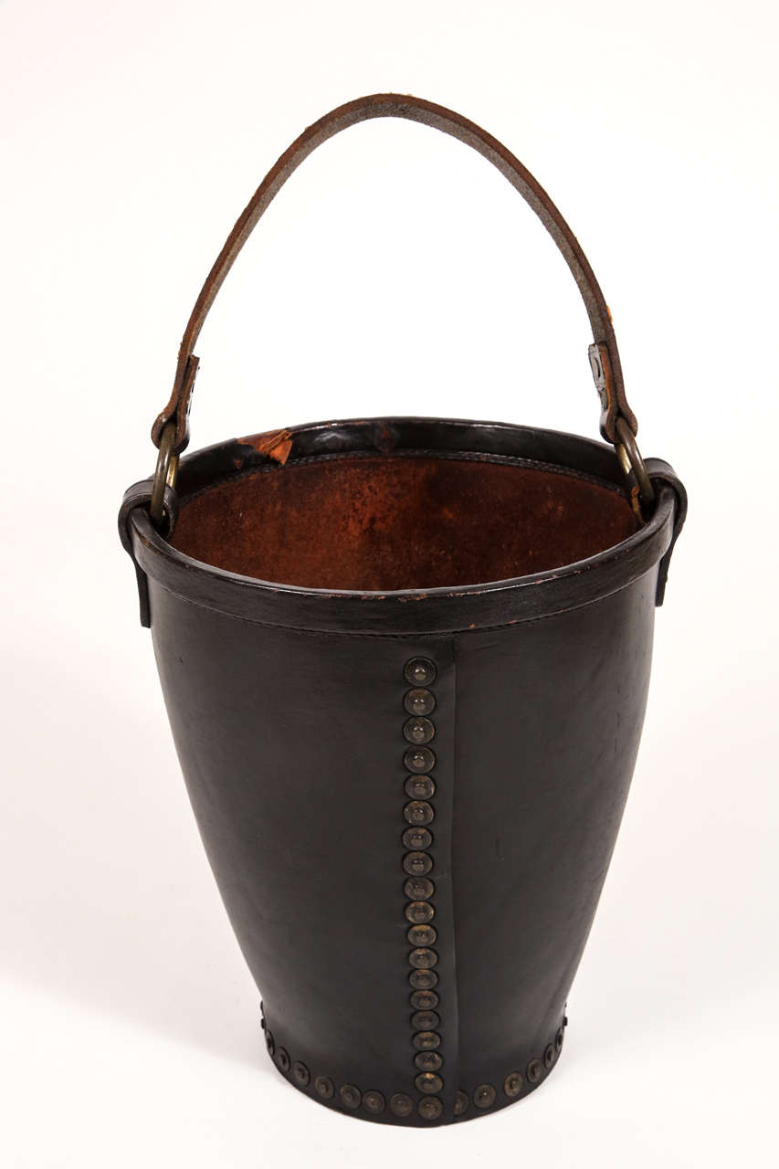 Leather Fire Bucket For Sale at 1stDibs