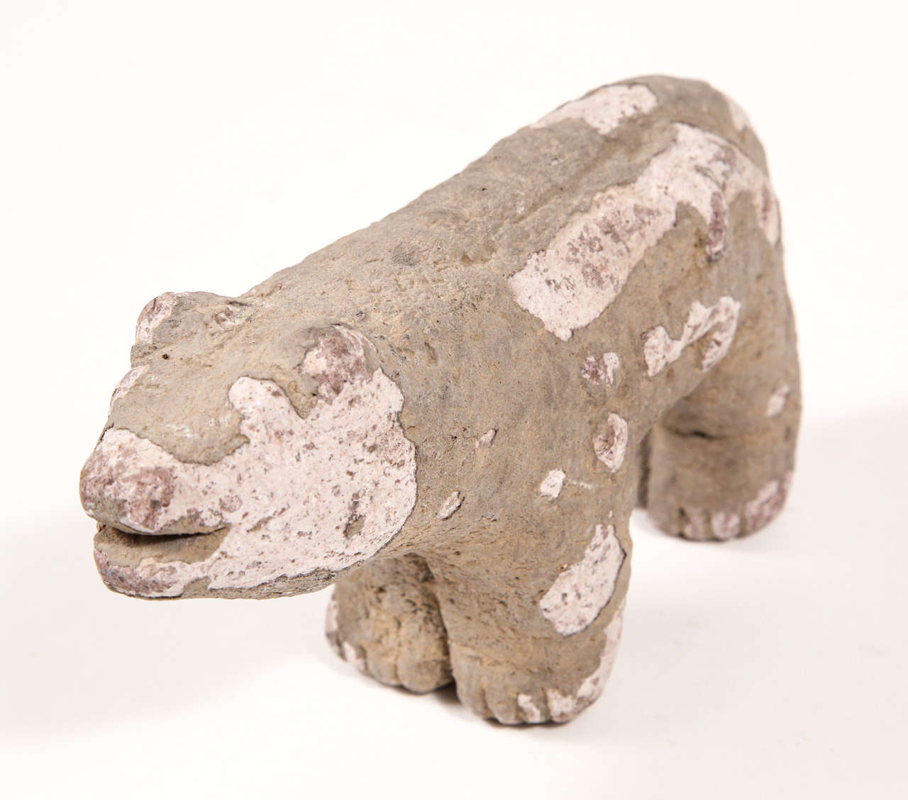 Primitive Stone Bear Statue For Sale at 1stdibs