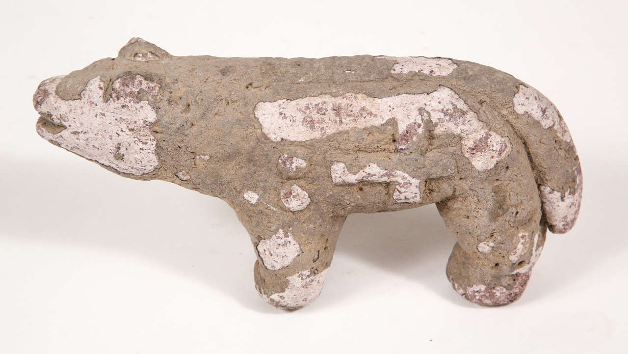 Primitive Stone Bear Statue For Sale at 1stdibs