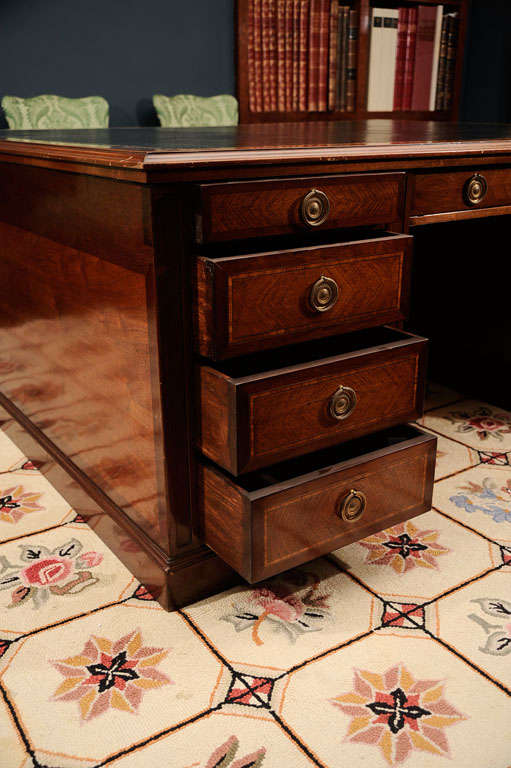 A French Kingwood And Mahogany Partner's Desk For Sale 5