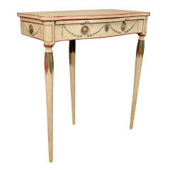 A George III White And Polychrome-painted Writing Table