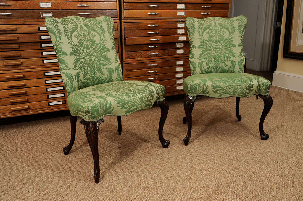 A Pair Of George III Mahogany Side Chairs (w/ Two Later Copies) For Sale 5