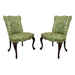 Antique A Pair Of George III Mahogany Side Chairs (w/ Two Later Copies)