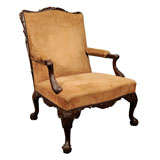 A George II Walnut Library Armchair attributed to Paul Saunders