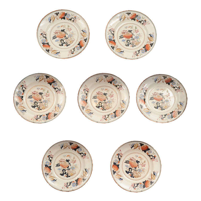 Partial dinner service Wedgwood bullfinch pattern For Sale at 1stDibs