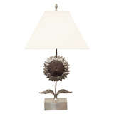 French Sunflower Form Lamp by Maison Charles
