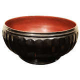 Large Burmese Lacquered Bowl