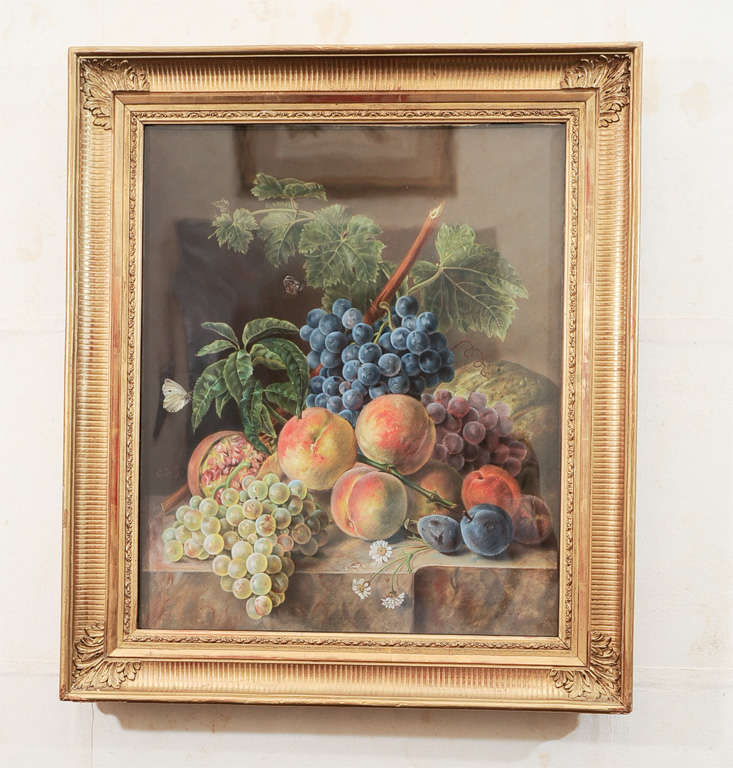 Still Life with Fruit by Mademoiselle de Girardot