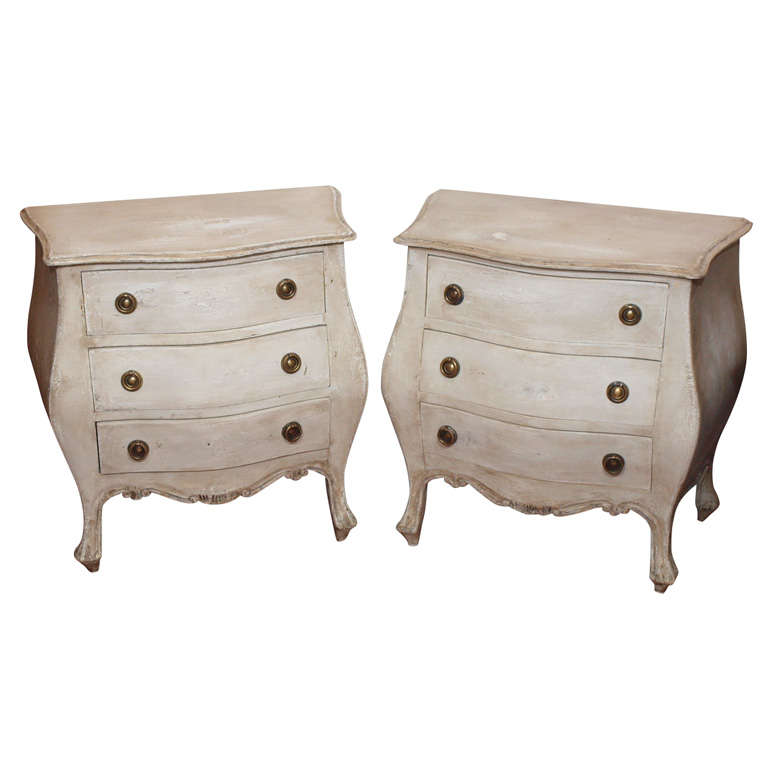 Pair of Swedish Style Painted Nighstands or Side Tables