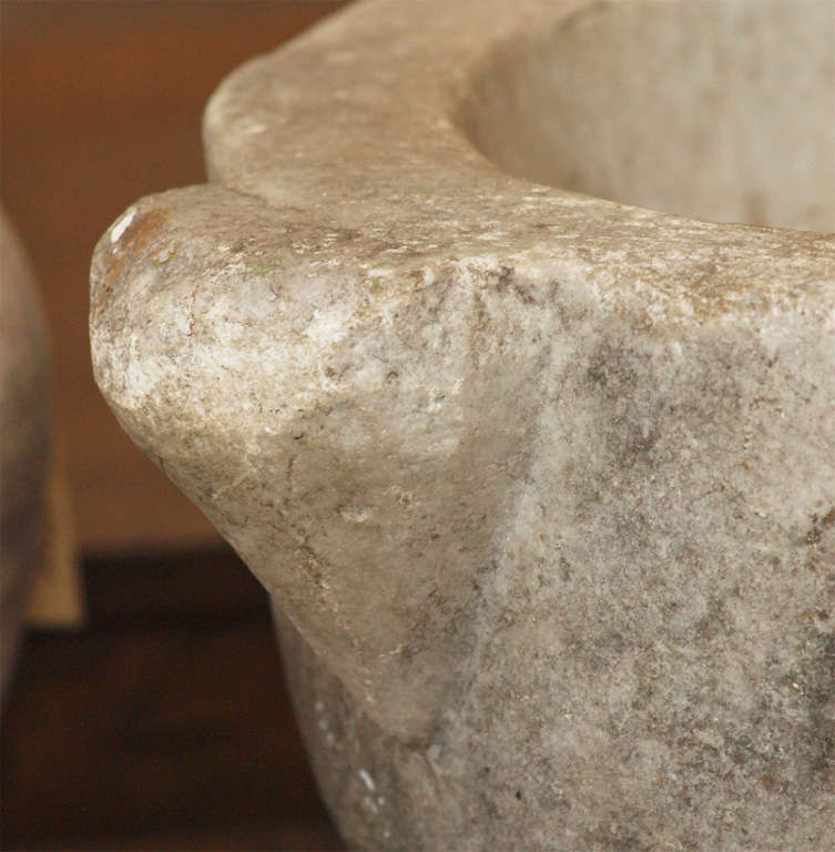 Heavy and solid antique marble sink originally found in Turkish baths.  Would be stunning as a vessel sink.
