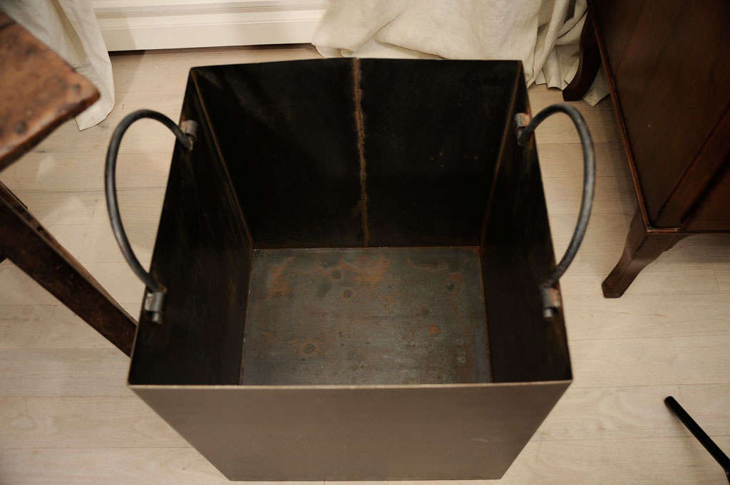 Steel Firewood Box In Excellent Condition For Sale In New York, NY