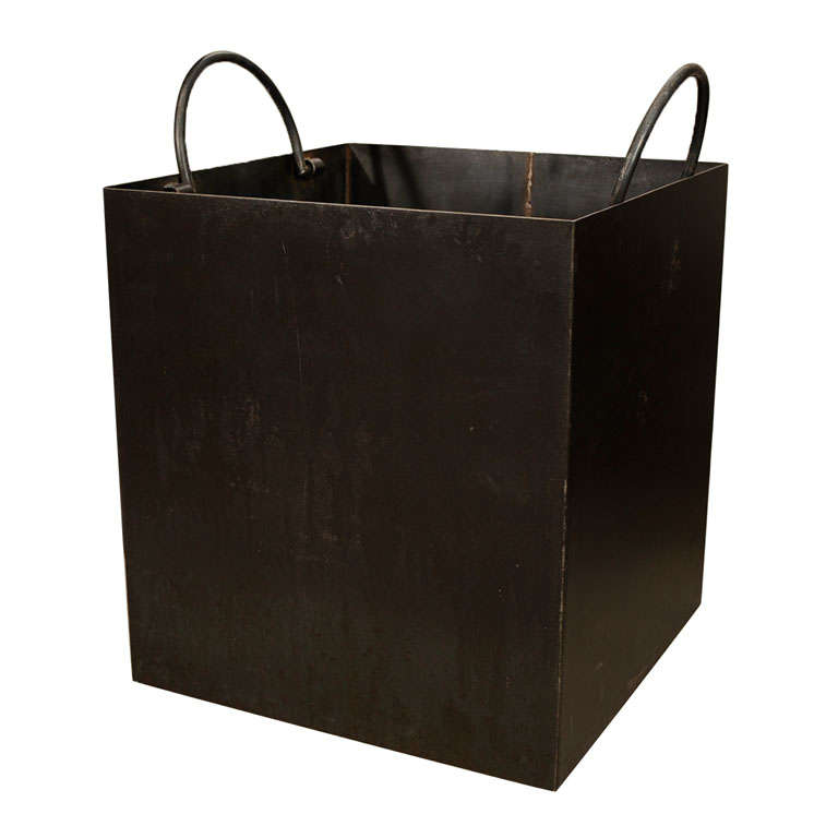 Steel Firewood Box For Sale at 1stDibs | steel wood box, steel boxes for  sale, metal firewood box