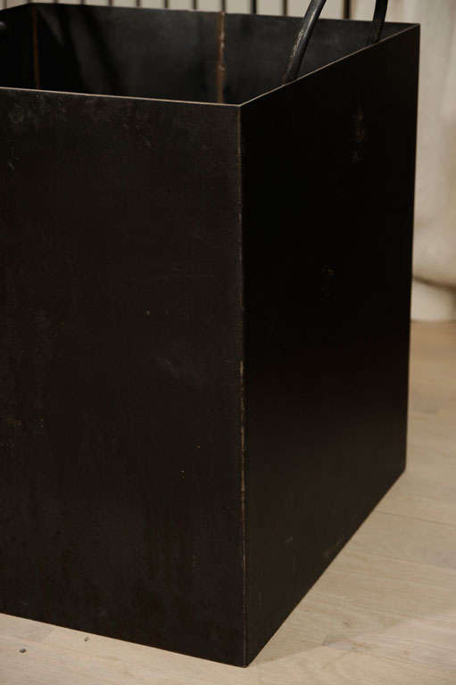 Steel Firewood Box For Sale at 1stDibs steel wood box, metal firewood