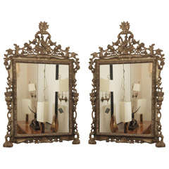Pair of  Antique George III Mirrors