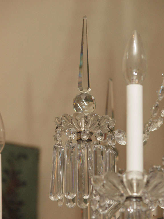 19th Century Antique Crystal Chandelier, Originally from the Gas Light Era