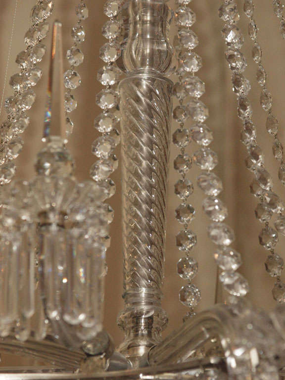 Antique Crystal Chandelier, Originally from the Gas Light Era 4