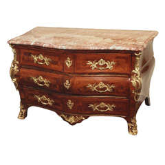 Antique French Louis XV Kingwood Rosewood and Violetwood Commode