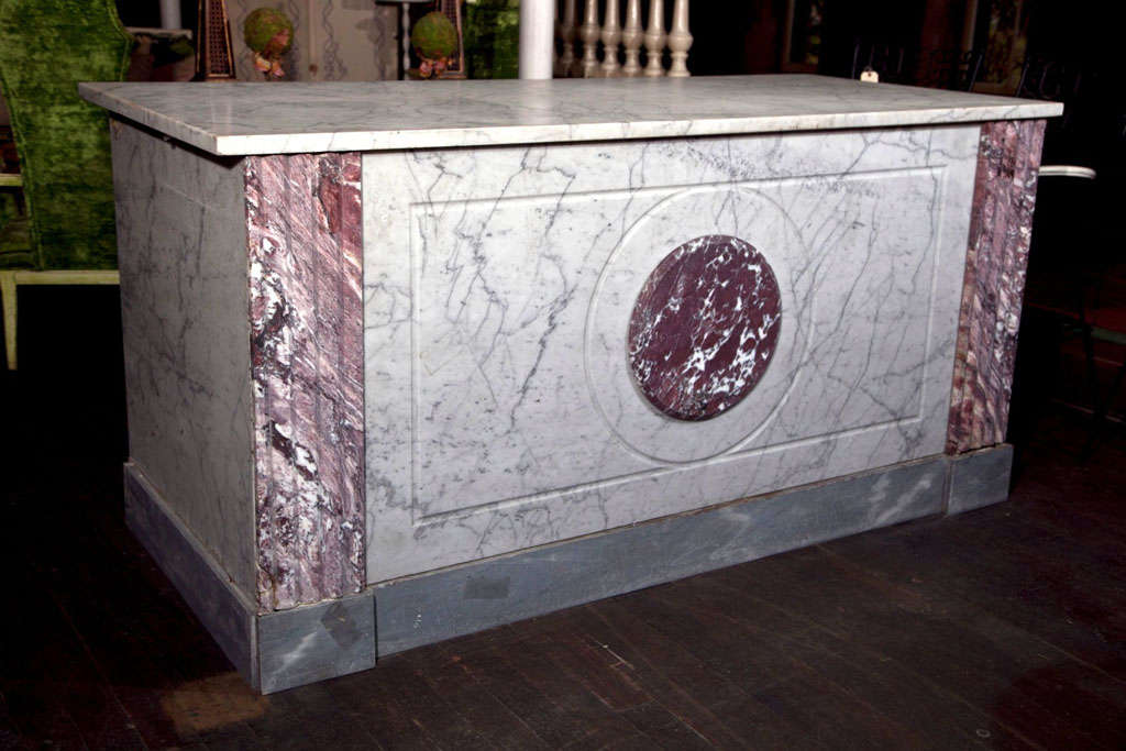 French Boulangerie Marble Counter In Excellent Condition For Sale In Stamford, CT