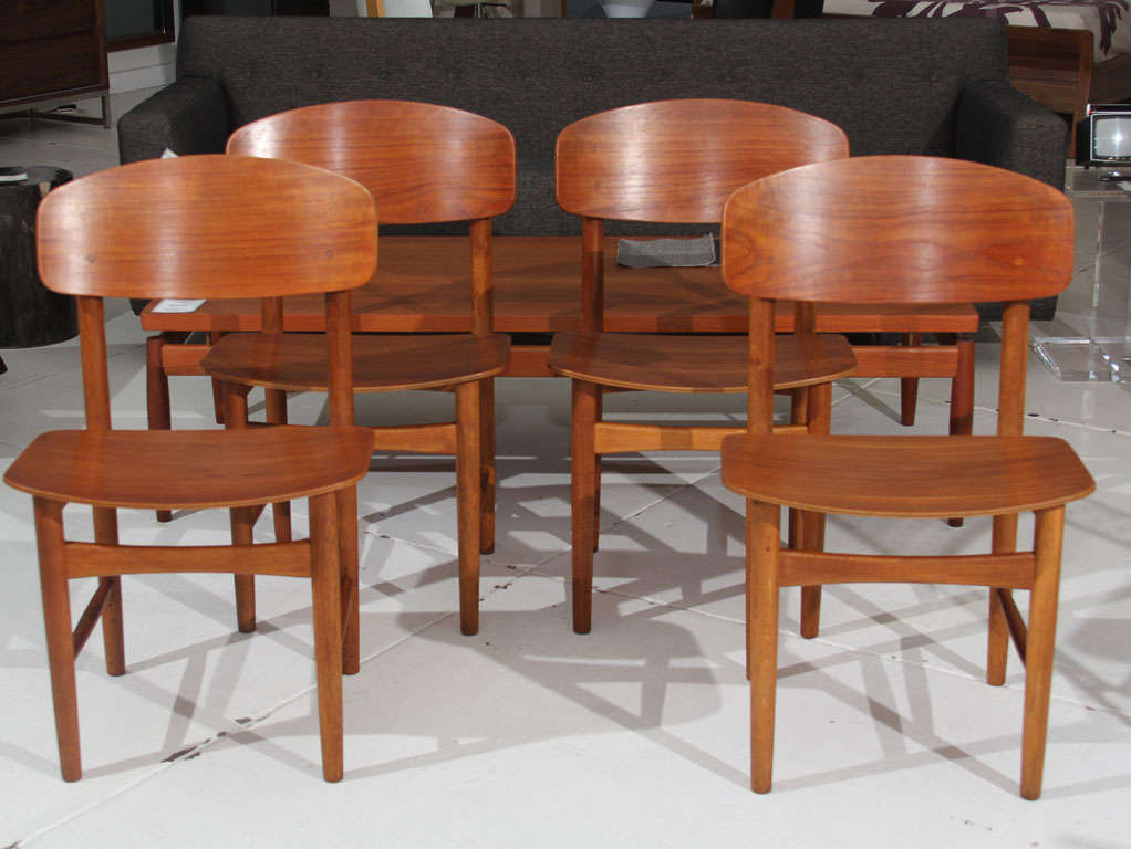 Set of 4 Borge Mogensen dining chairs