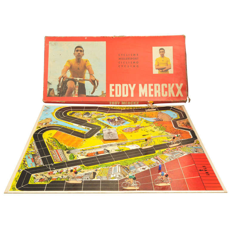 Table de jeu de cycliste Eddy Merckx, Belgique, 1970, Tour de France