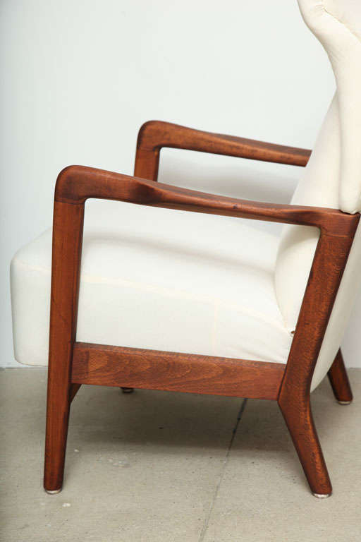 20th Century Pair of Danish Modern High Back Chairs