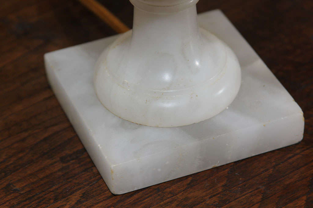 Italian Alabaster Urn Lamp For Sale