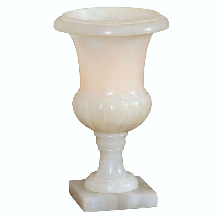 Alabaster Urn Lamp For Sale