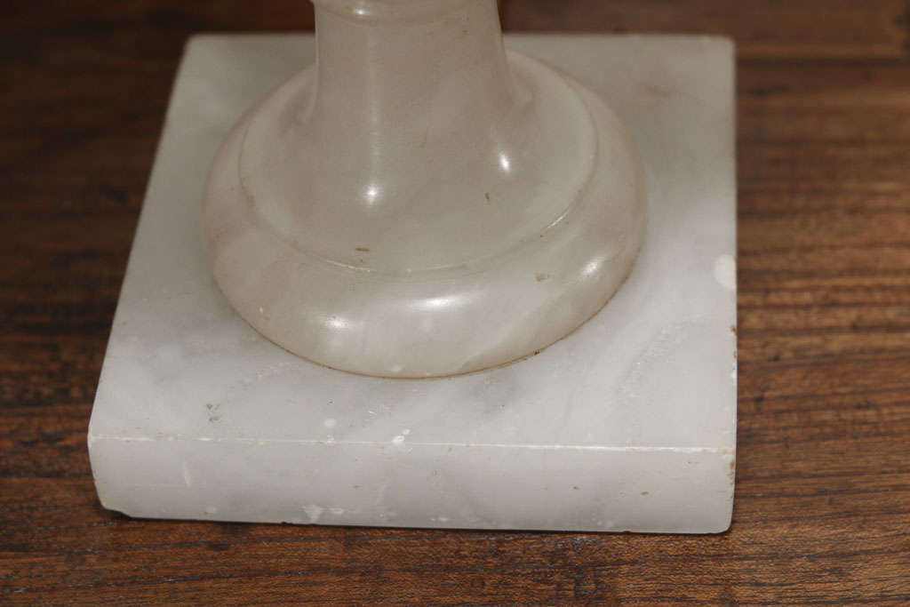Mid-20th Century Alabaster Urn Lamp For Sale